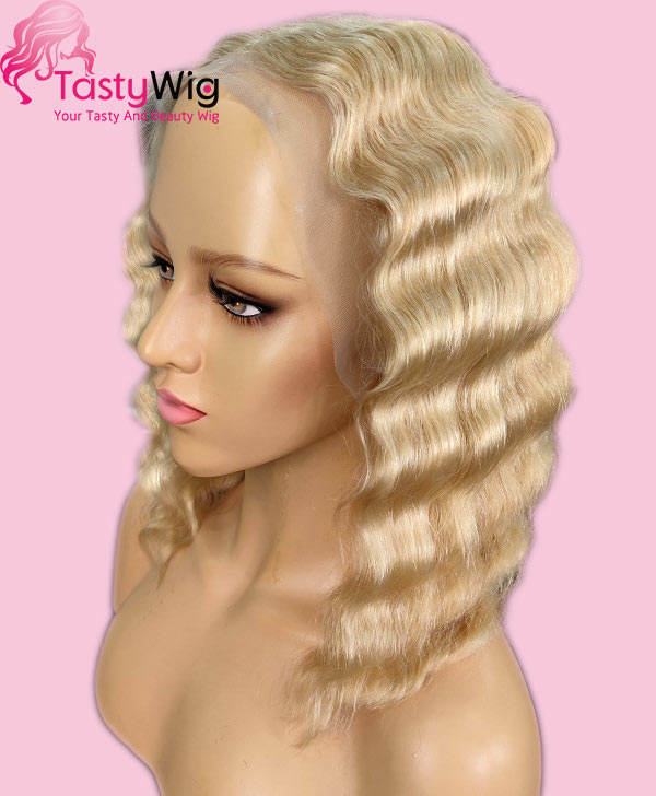 Crimped wigs human hair, crimped lace front wigs -TastyWig