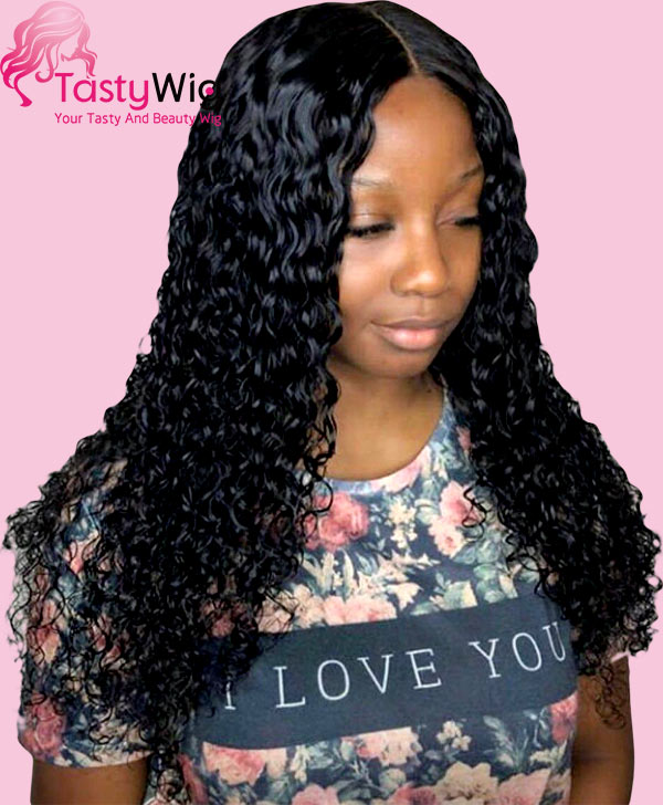 18 inch deep wave wig pre plucked lace wigs with baby hair -TastyWig
