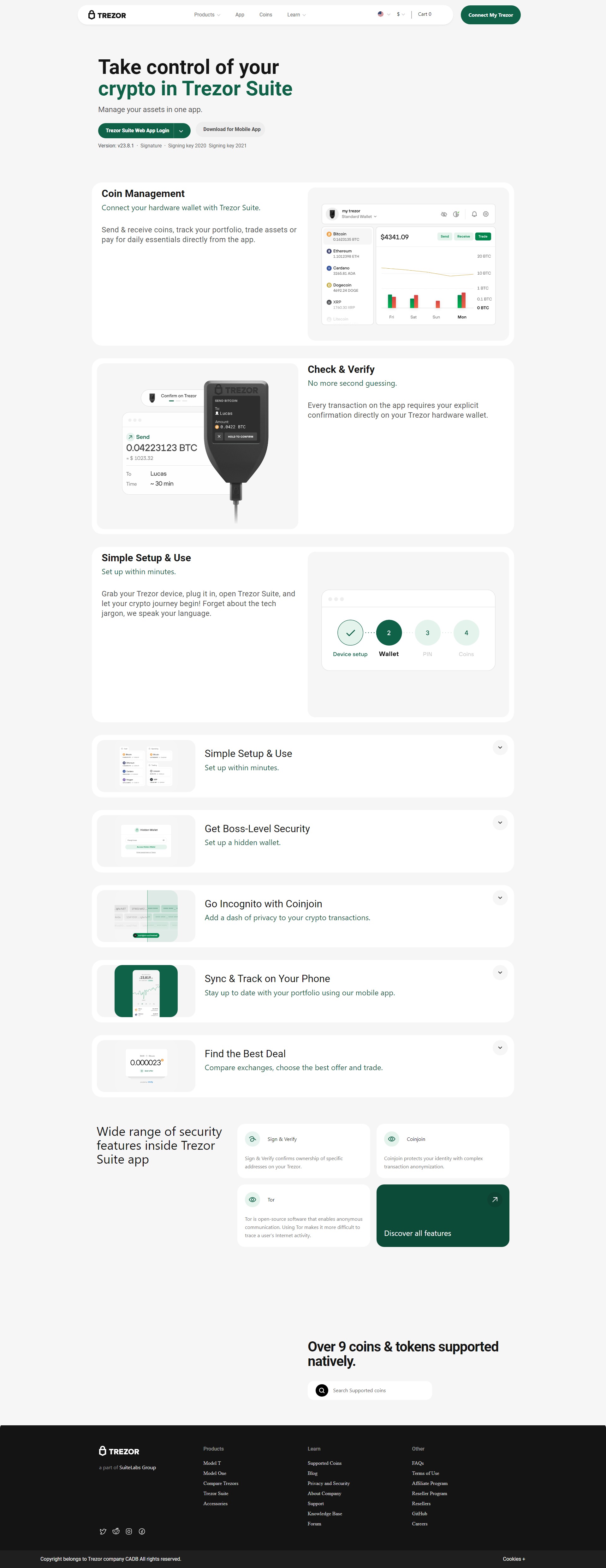 Trezor® Suite® - The official wallet - webflow
