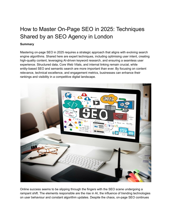 How to Master On-Page SEO in 2025_ Techniques Shared by an SEO Agency in London