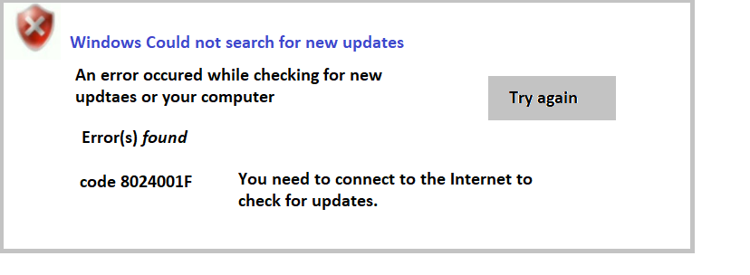 Error Code 8024001f While Updating Windows 10 & 11