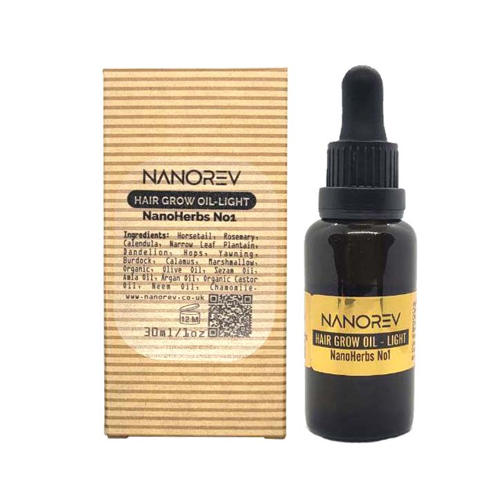 Natural hair regrowth oil for light hair 30ml - NanoRev