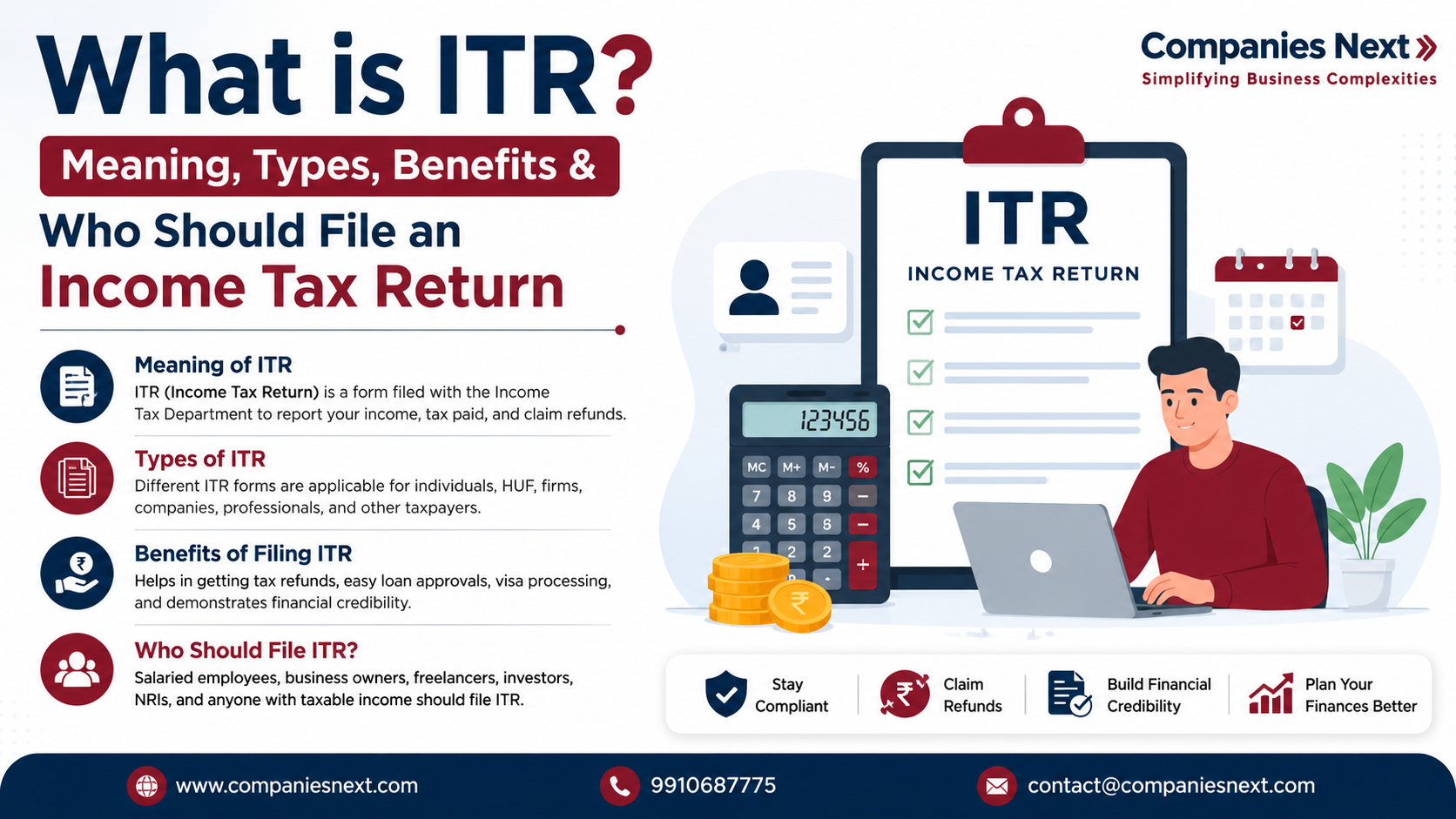 What is ITR? Meaning, Types, Benefits & Who Should File an Income Tax Return – Your Company Registration