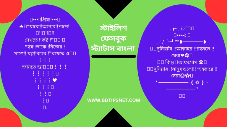 স্টাইলিশ ফেসবুক স্ট্যাটাস: আকর্ষণীয় ও ইউনিক স্ট্যাটাস লেখার...