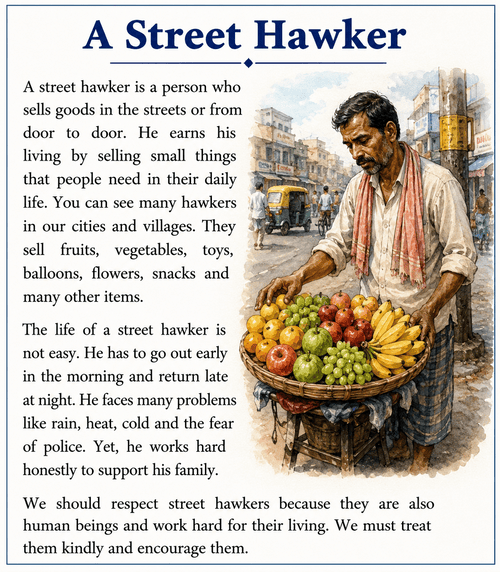 A Street Hawker Paragraph: সহজ ভাষায় সম্পূর্ণ আলোচনা | TCSN